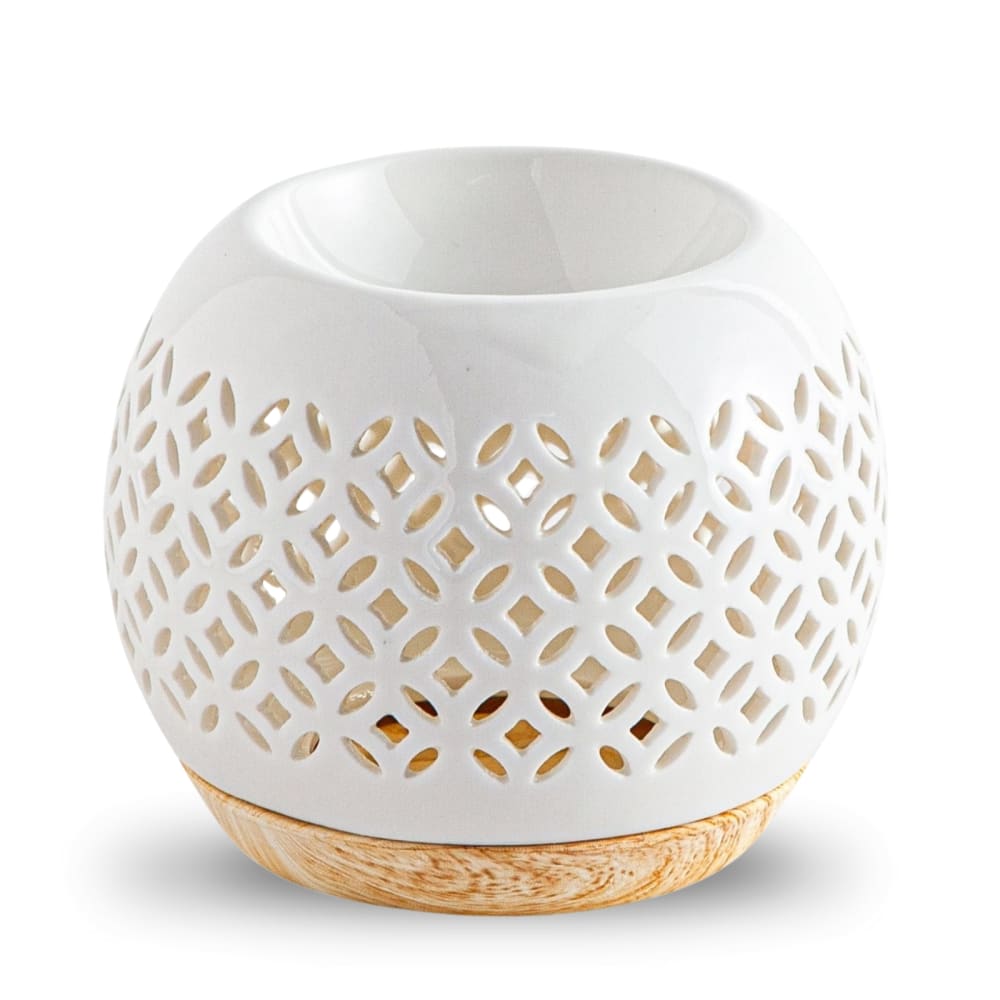 Zen'Arôme Duftbrenner weiß aus lackierter keramik - H9,5 cm - -