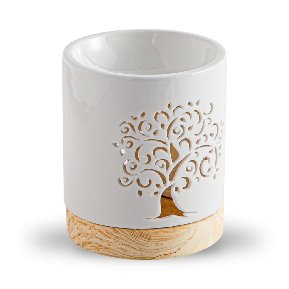 Brûle parfum en céramique laquée blanche - H10,5 cm Brûle parfum en céramique laquée blanche - H10,5 cm