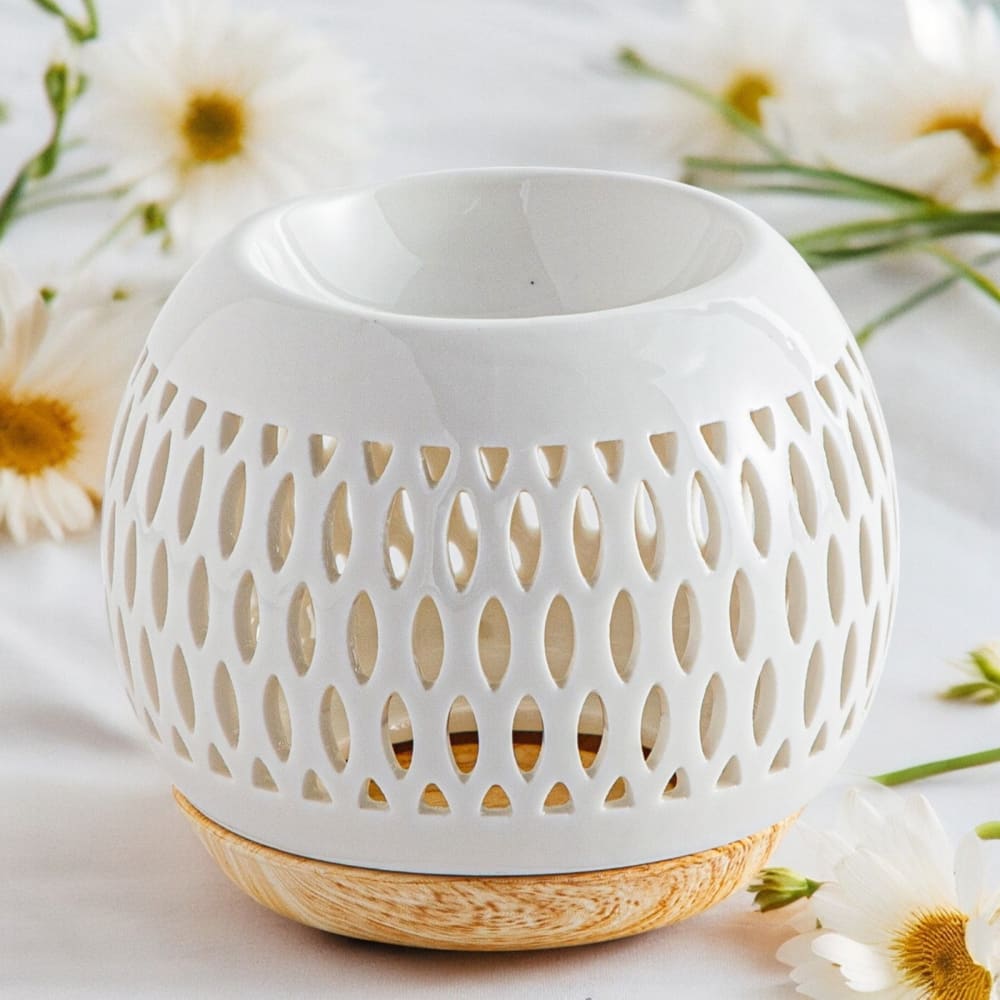 Duftbrenner design keramik weiß - H9,5 cm - Maisons Du Monde