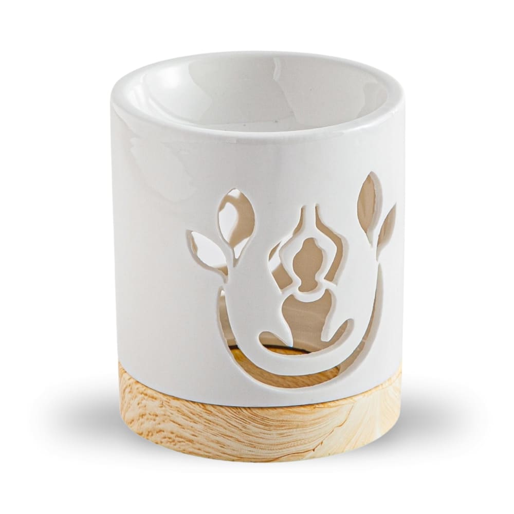 Brûle parfum design céramique blanc - H10,5 cm Brûle parfum design céramique blanc - H10,5 cm