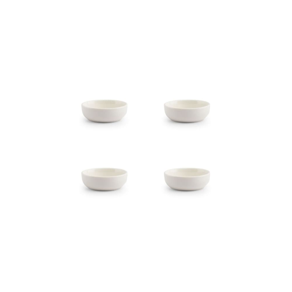 Lot de 4 bols blanc en porcelaine 9xh3cm Lot de 4 bols blanc en porcelaine 9xh3cm