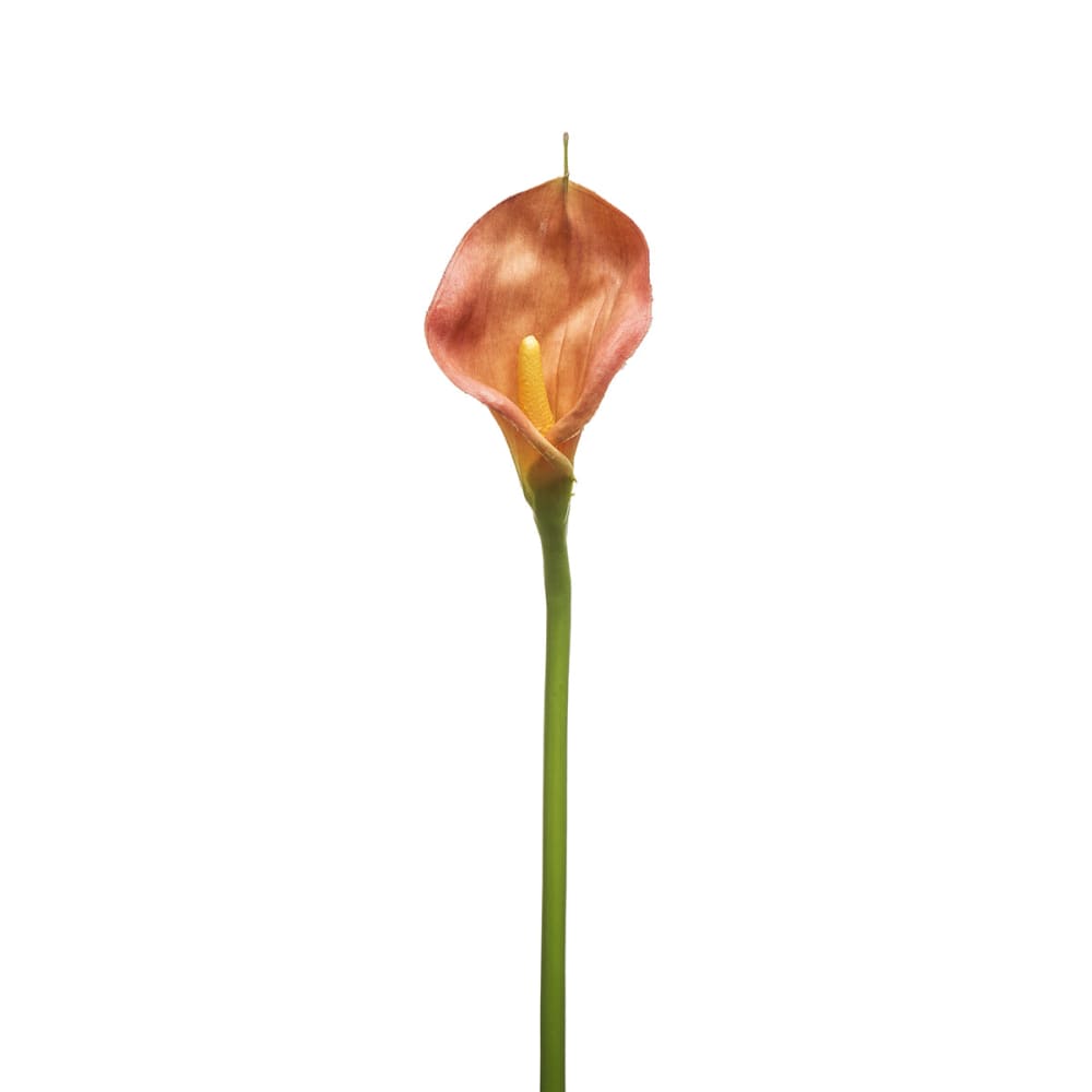 Tige d'arum artificielle orange h78