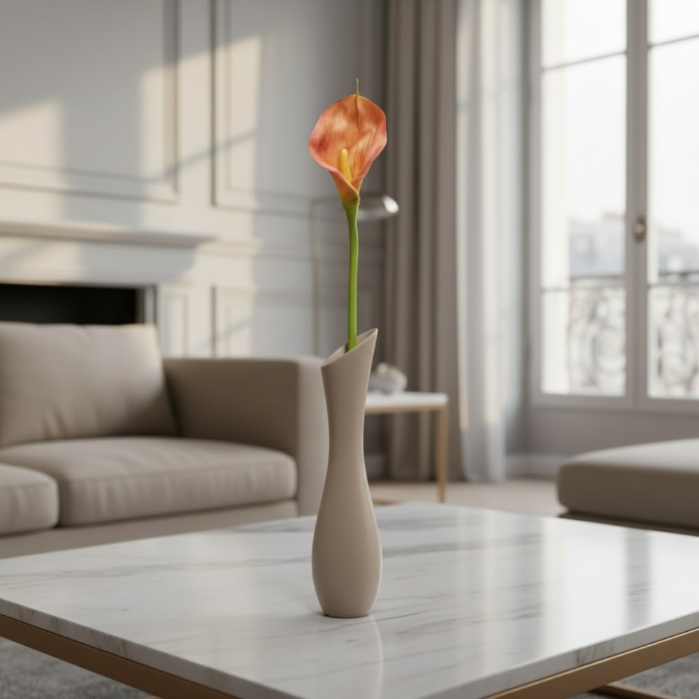 Tige d'arum artificielle orange h78 — vue 3