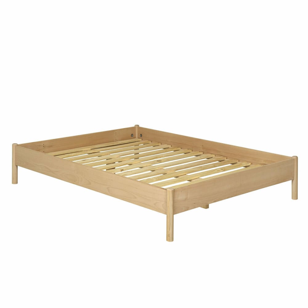 Pack lit avec matelas bois massif hêtre 140x190 cm - Maisons du Monde