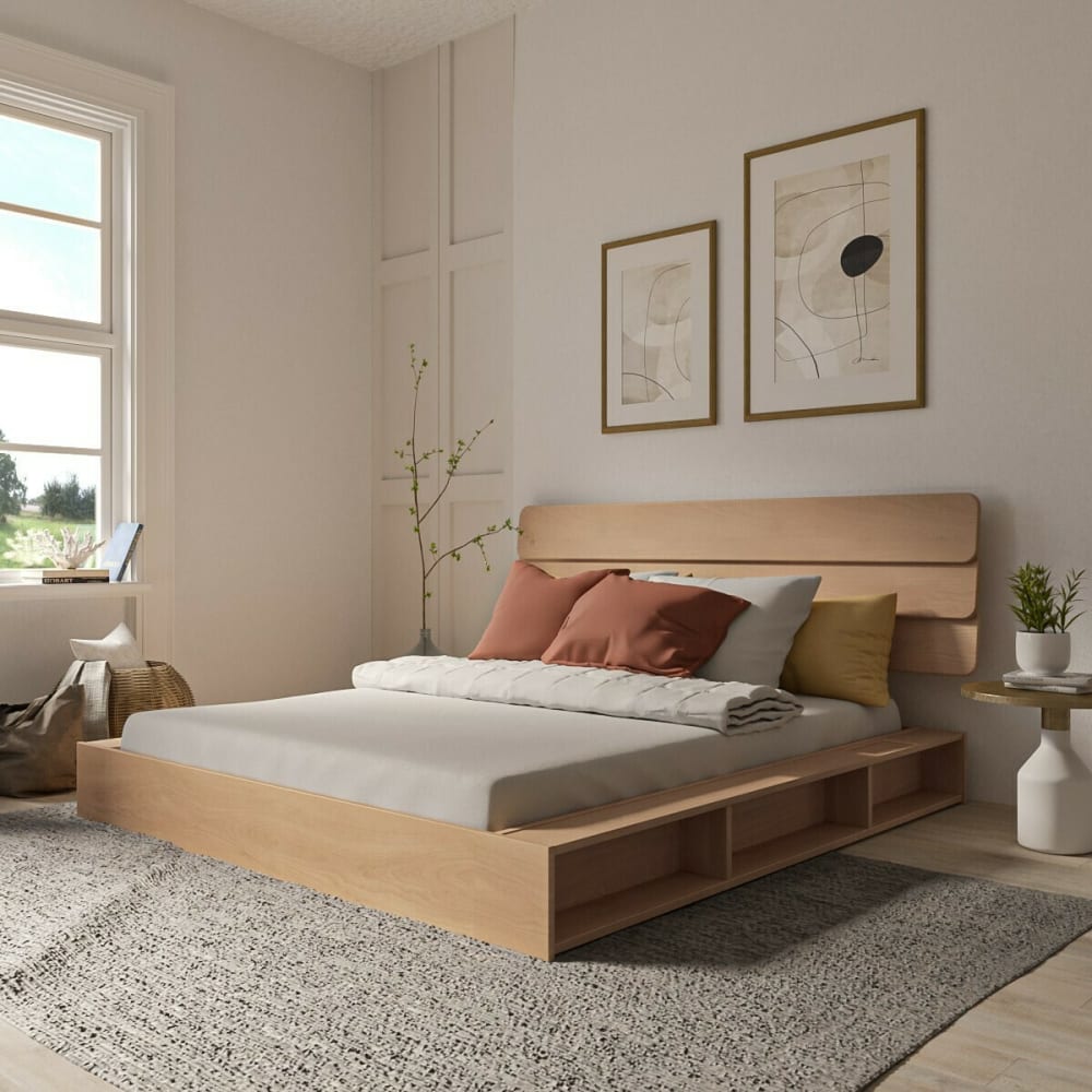 Tête de lit bois massif hêtre 180 cm