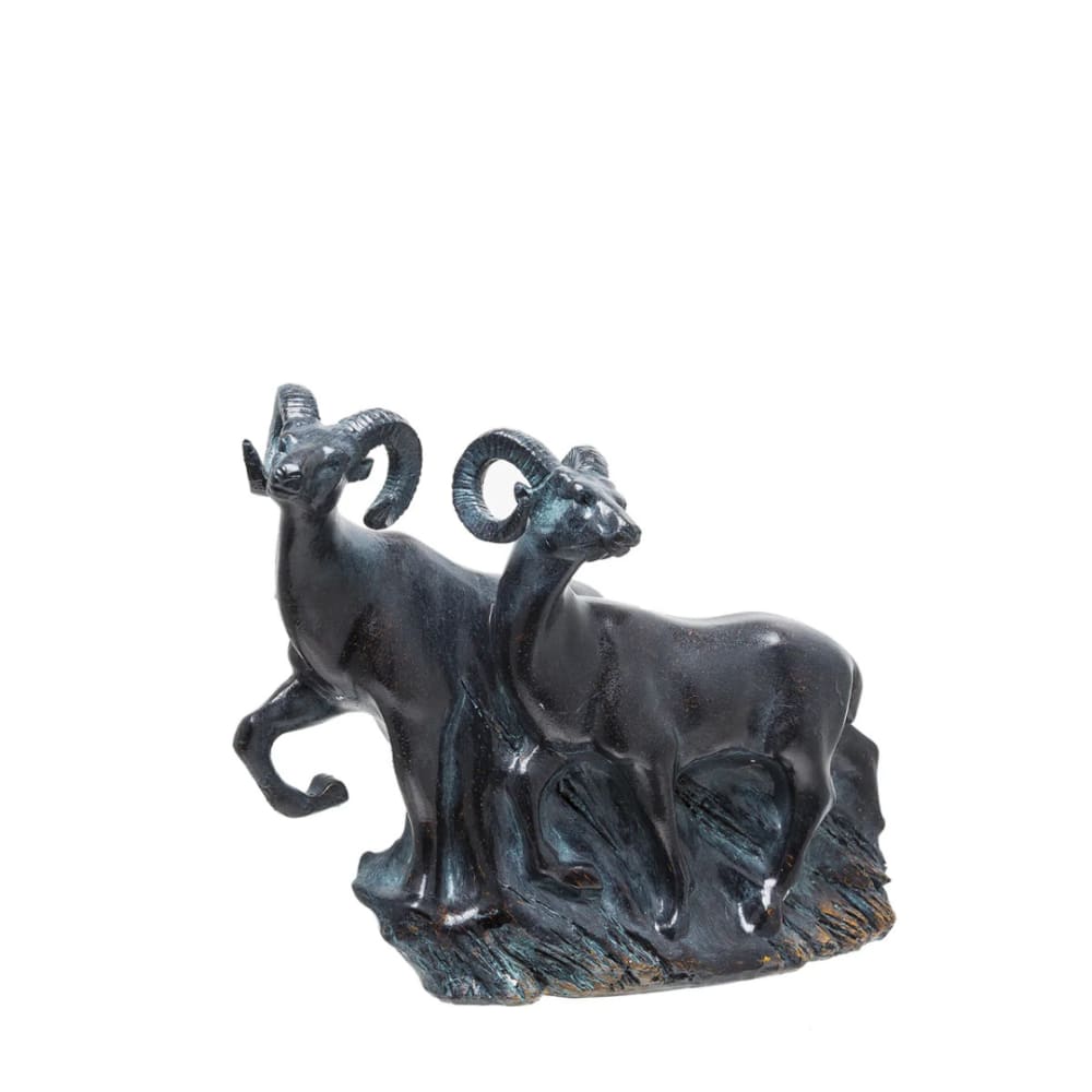 Sia Deco Dekorative Rentier- und Hirschstatue aus Gips L29, Schwarz style modern Schwarz Naturstein