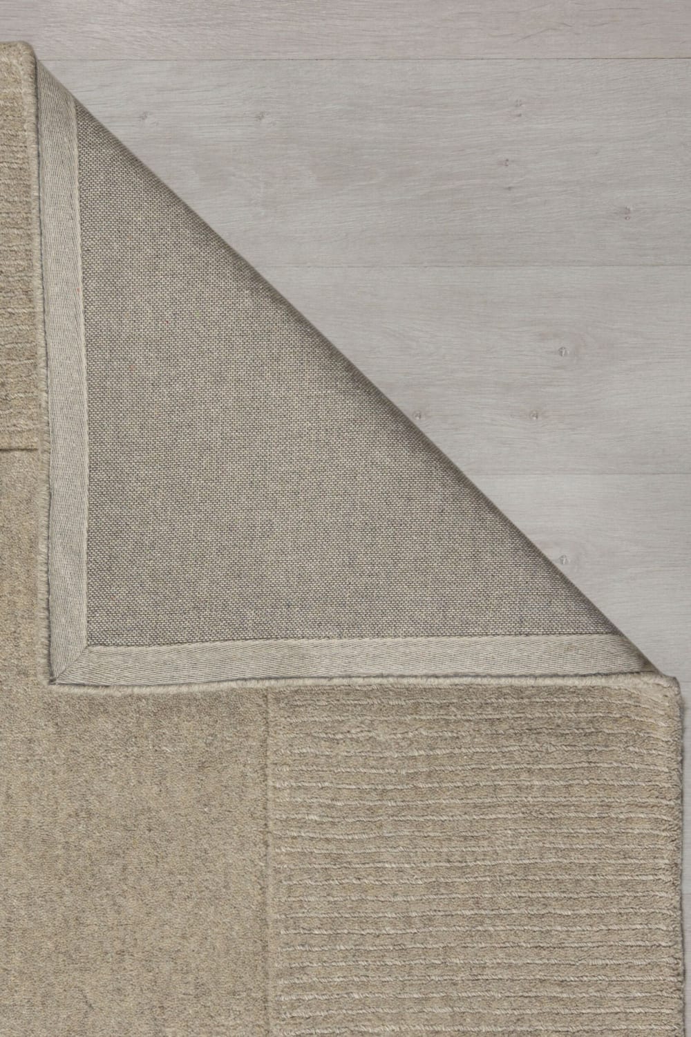 Tapis de salon uni en laine beige 120x170 cm — vue 4
