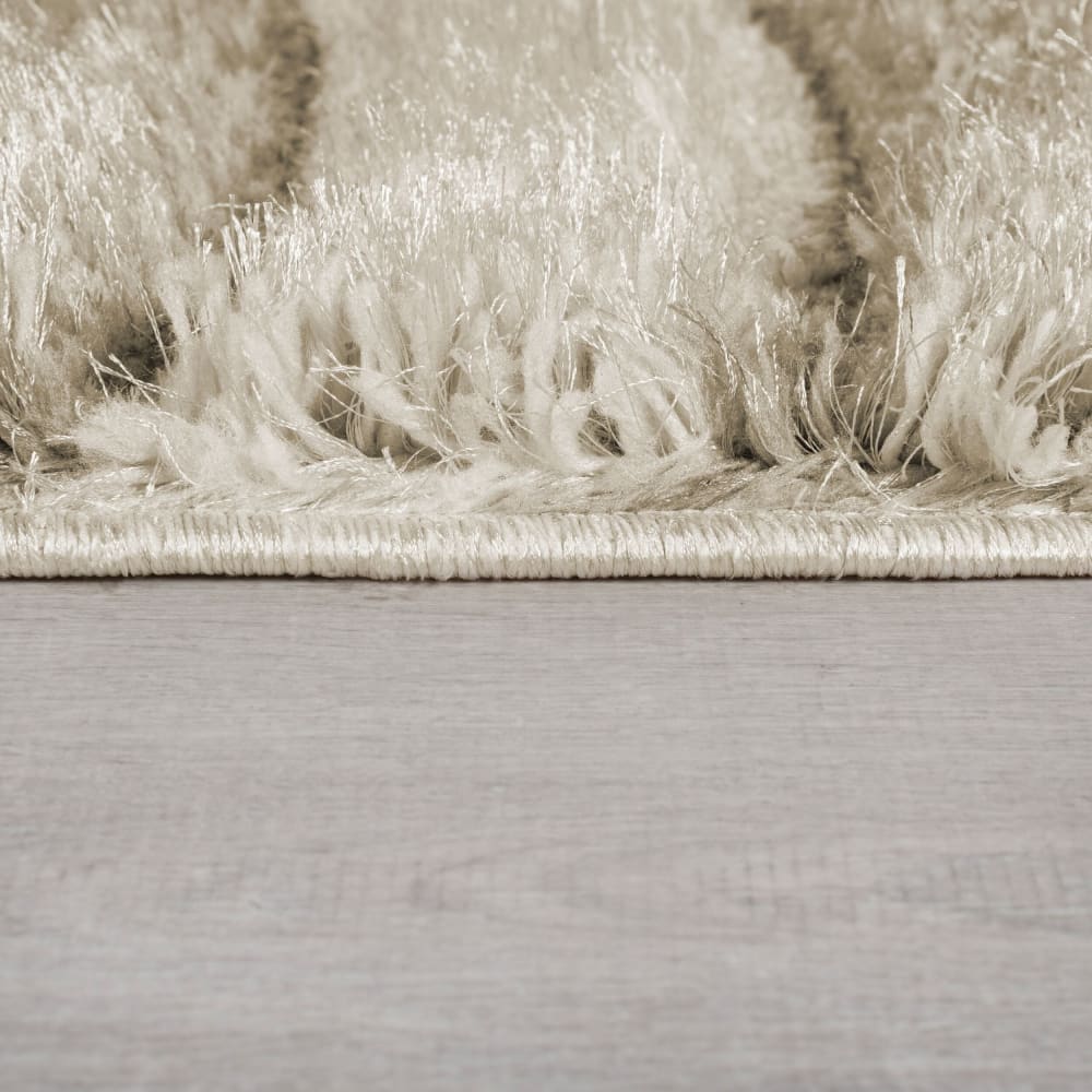 Tapis de salon épais moderne beige 120x170 cm — vue 4
