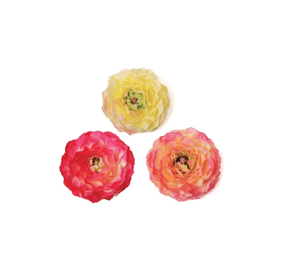Mix de 3 fleurs artificielles rose orangé et jaune d10 Mix de 3 fleurs artificielles rose orangé et jaune d10