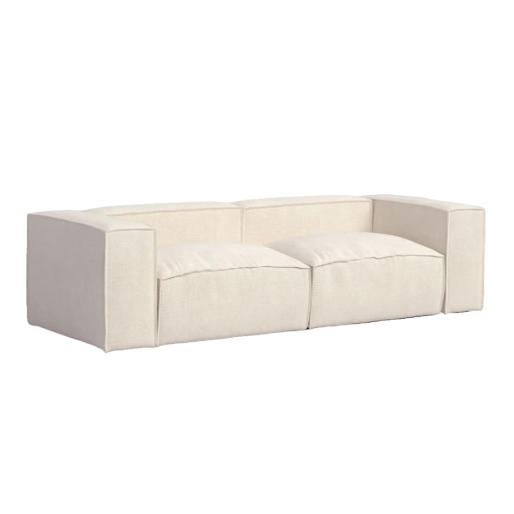 Canapé 2 places tissu recyclé beige