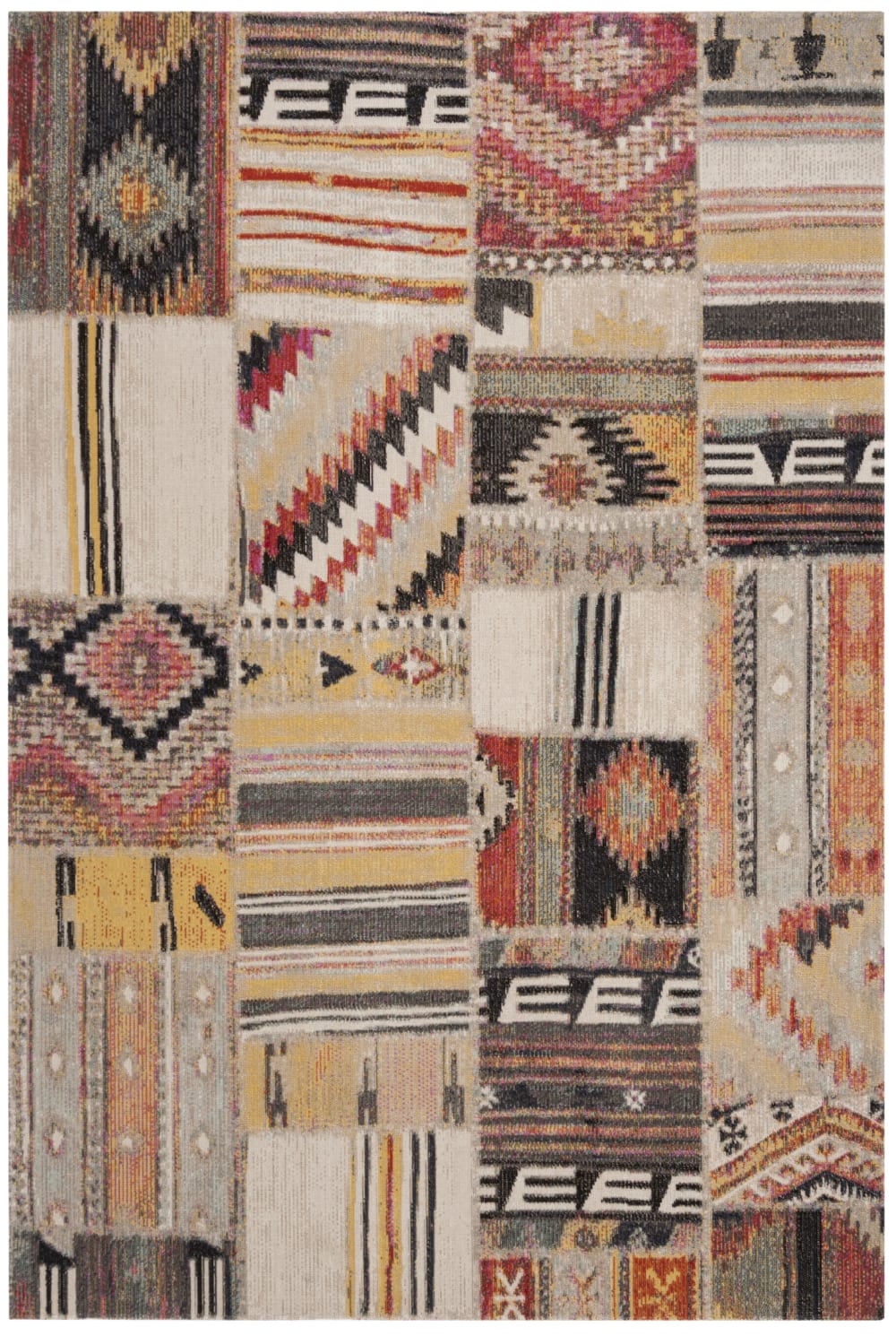 Safavieh Hell und modern Polypropylen-Teppich in Taupe/Mehrfarbig, 155 x 229 cm style modern Mehrfarbig Pp - Polypropylen