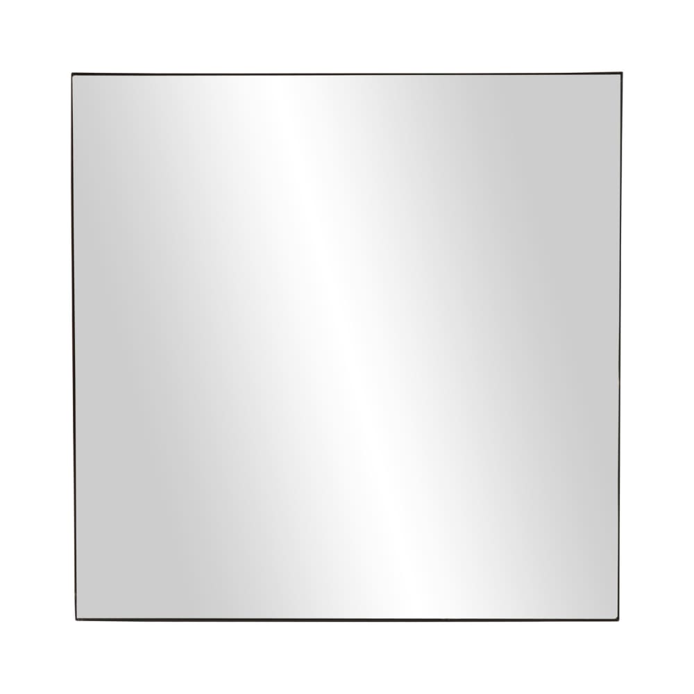 Pomax Miroir en métal noir 80x3x80 cm style industriel