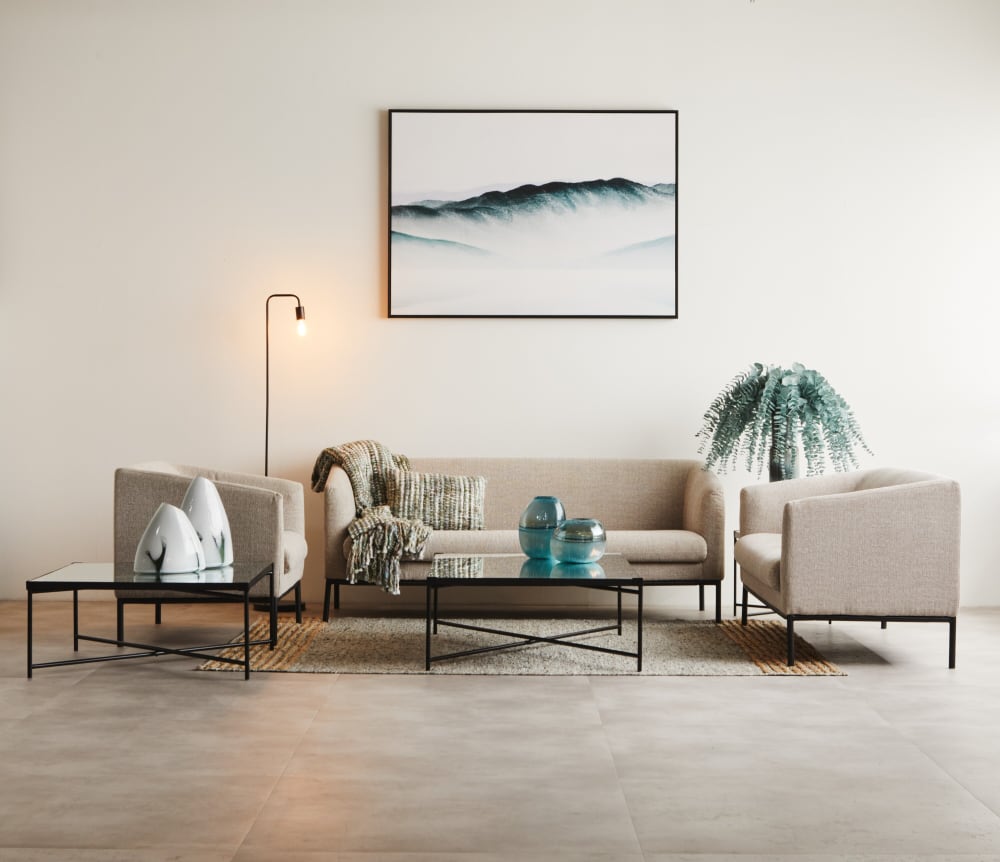 Miroir en métal noir 80x3x80 cm - Maisons du Monde