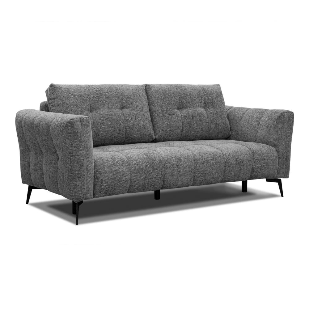 Wozimo 3-Sitzer Sofa in Stoff, dunkelgrau style modern - Holz