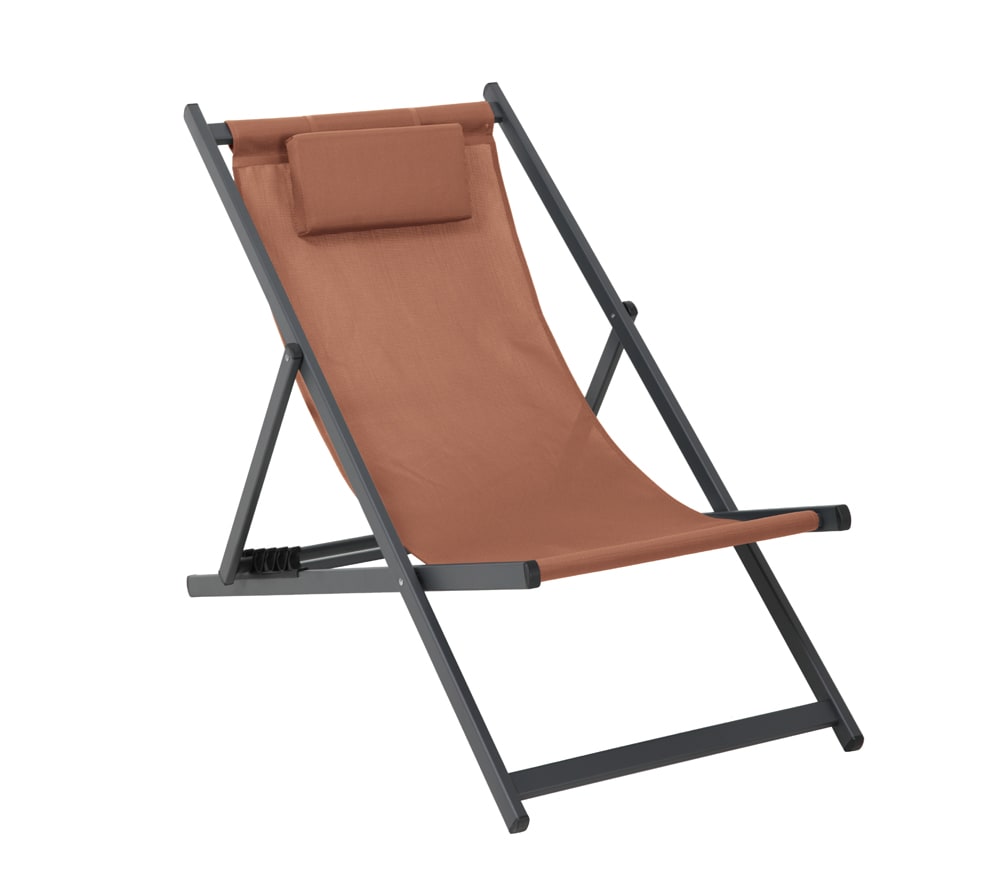 Lot de 6 chiliennes en aluminium terracotta