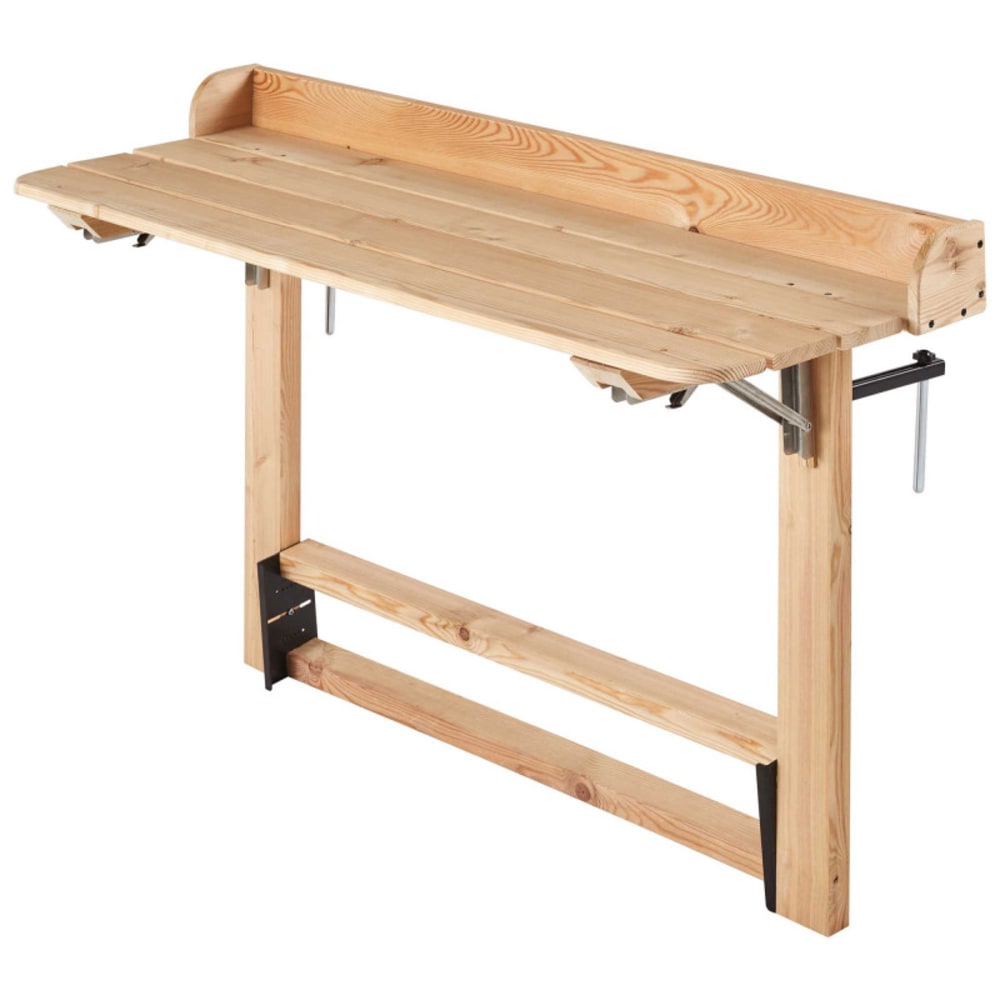 Table balcon en bois traité beige 50 x 118 x 69 cm
