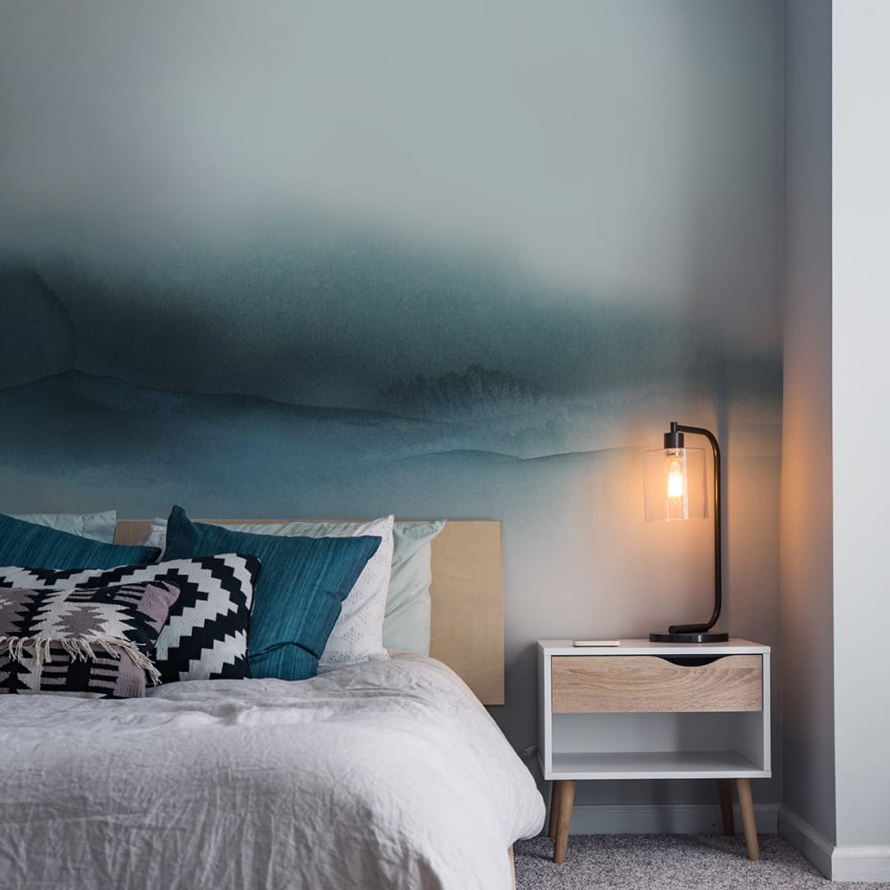 Acte Deco Panorama-Vliestapete mit Aquarellverlauf, Farben 150 x 250cm style modern Mehrfarbig Öko-Tex Zertifikat Papier