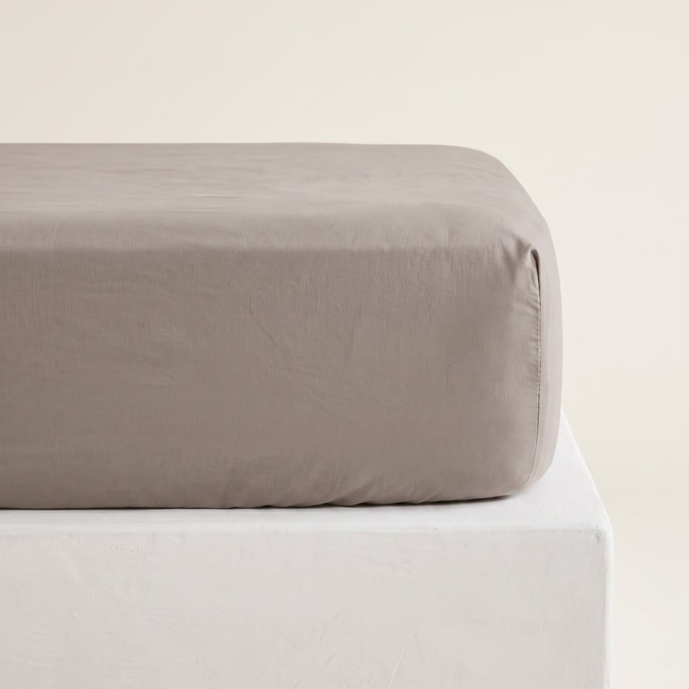 Gamusi Spannbettlaken aus 100% Baumwolle, Dunkelgrau 100x200x30cm style modern - Baumwolle