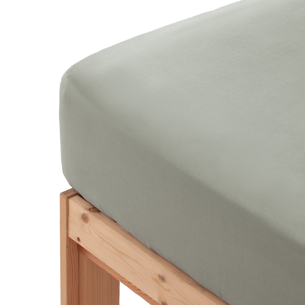 Drap-housse en 100% coton aqua marine 100x200x30 cm