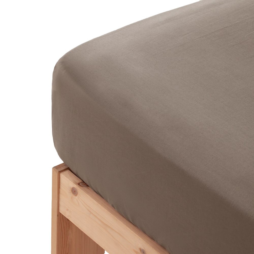 Drap-housse en 100% coton gris foncé 200x200x30 cm