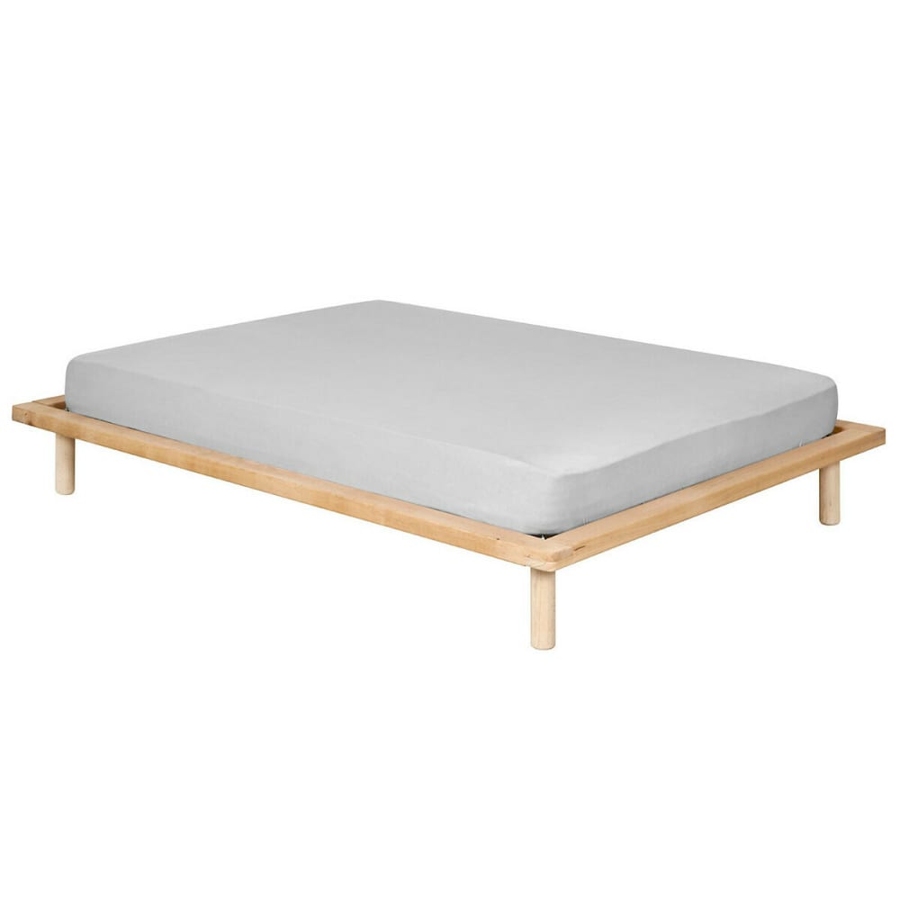 Pack lit avec matelas, bois de hêtre 120x200 cm