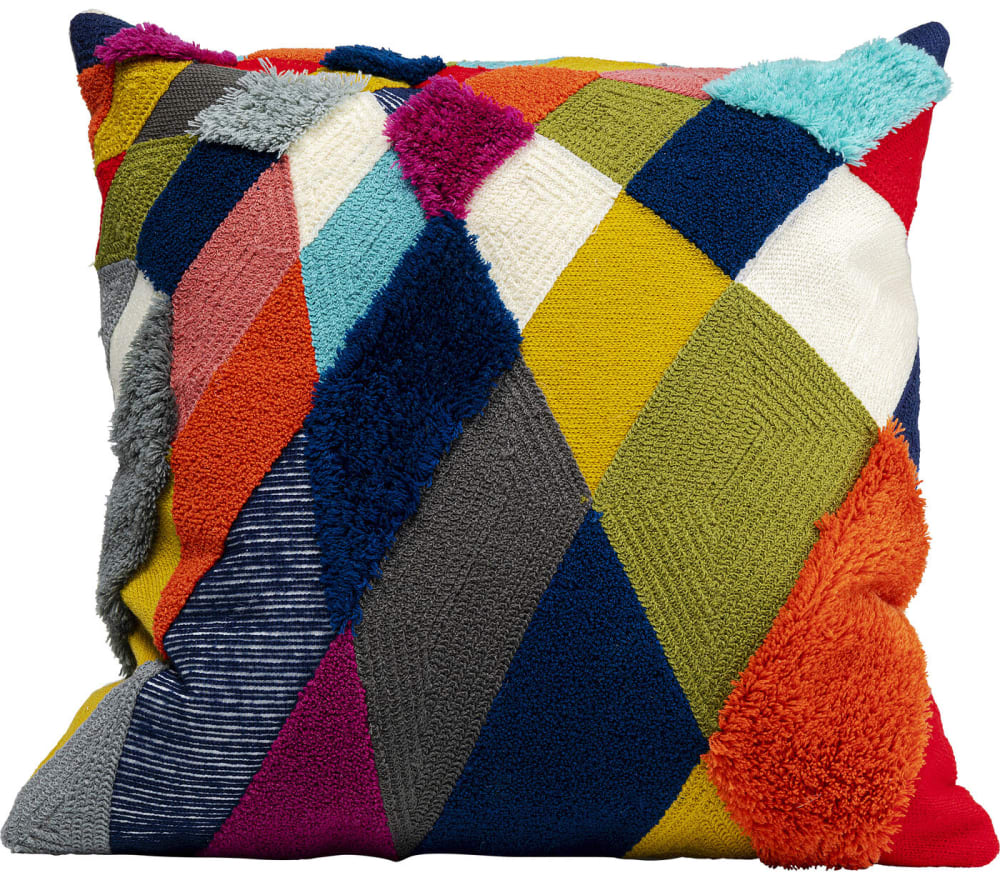 Kare Design Kissen mit geometrischem Muster, mehrfarbig, 45x45cm style modern - Baumwolle