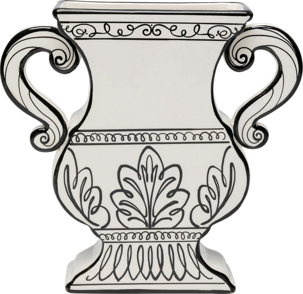 Kare Design Vase aus Dolomit, weiß, H24cm style modern - Keramik