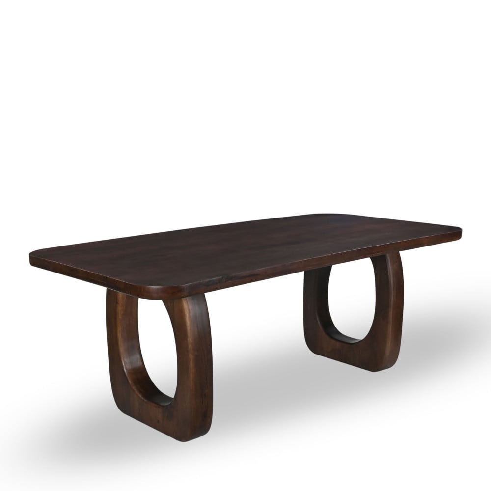 Table à manger en bois massif 200x100cm - Bois foncé