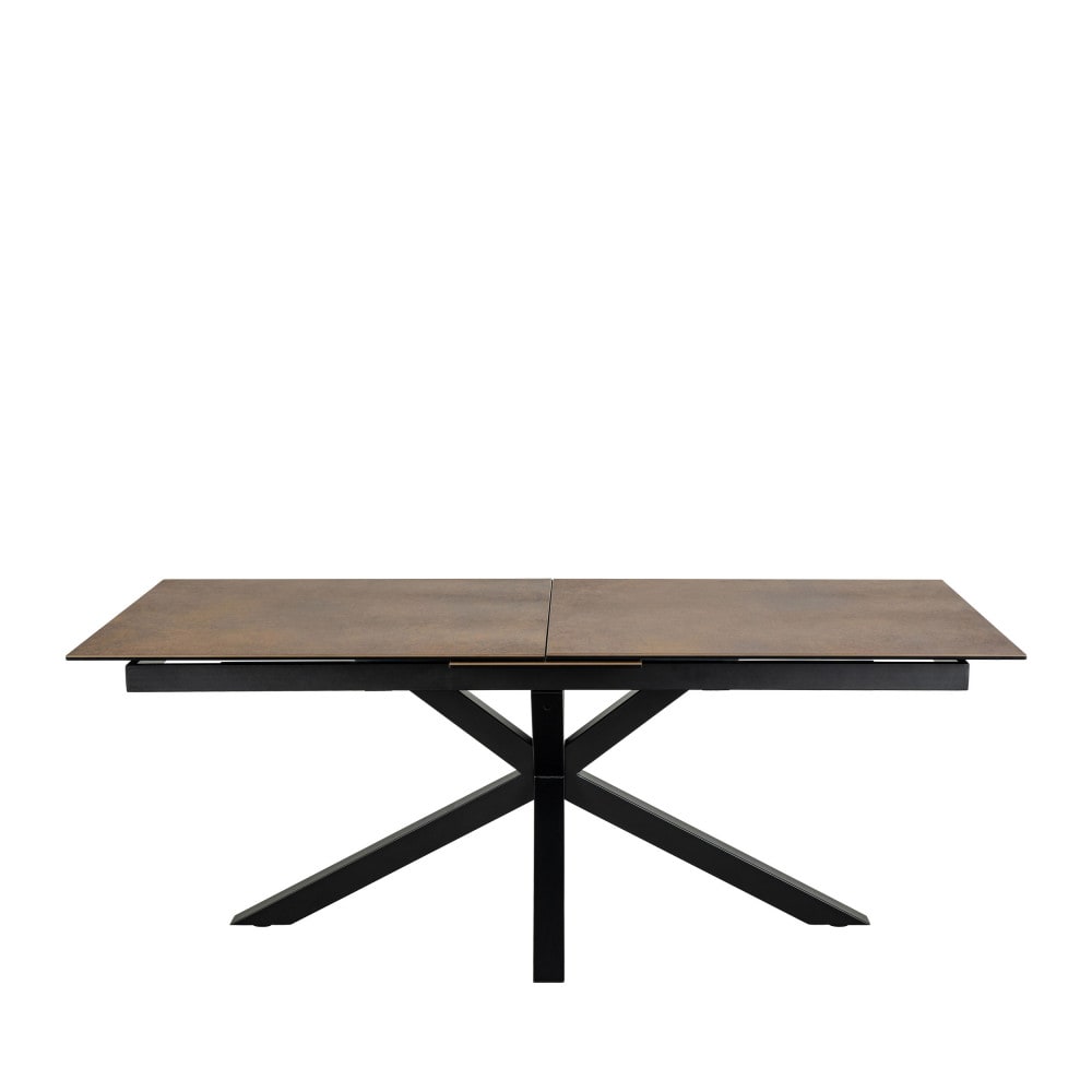 Table à manger extensible 6 à 12 personnes 200-240x100cm - Marron