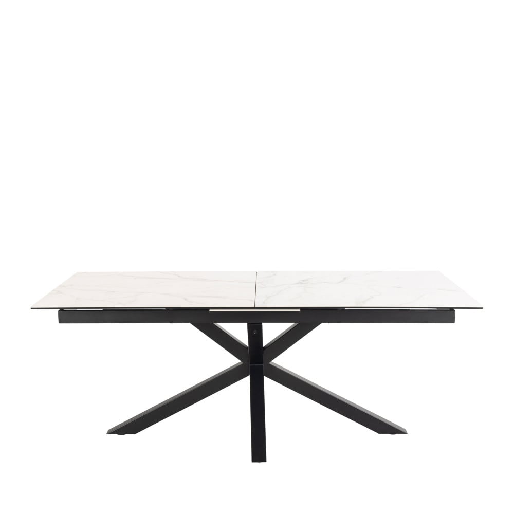Table à manger extensible 6 à 12 personnes 200-240x100cm - Blanc