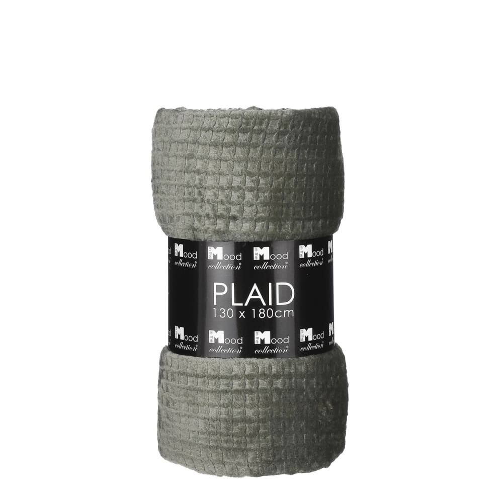 Plaid brun foncé polyester h1xl130xl180cm