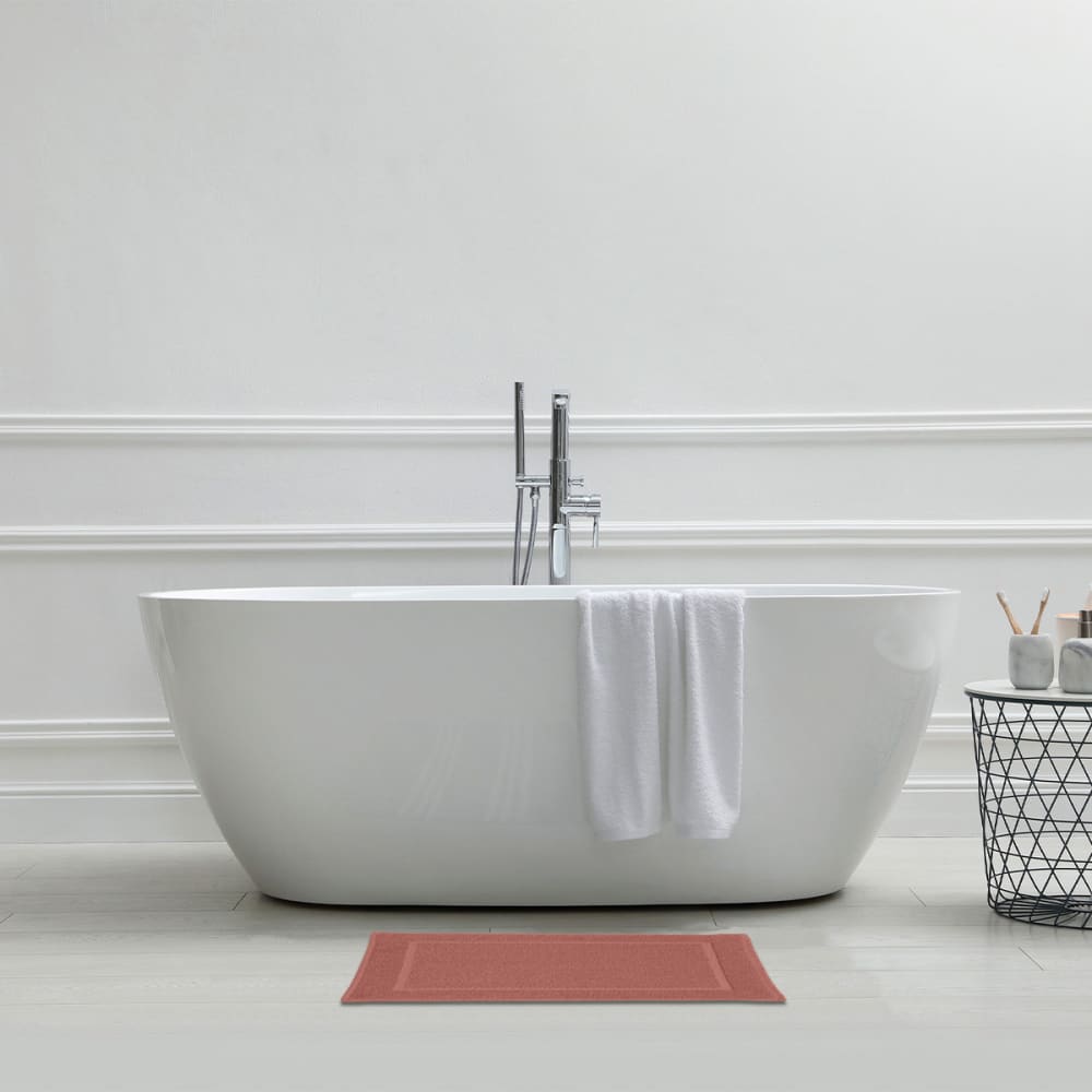 Tapis de bain uni coton éponge oeko-tex 50x70cm - Maisons du Monde