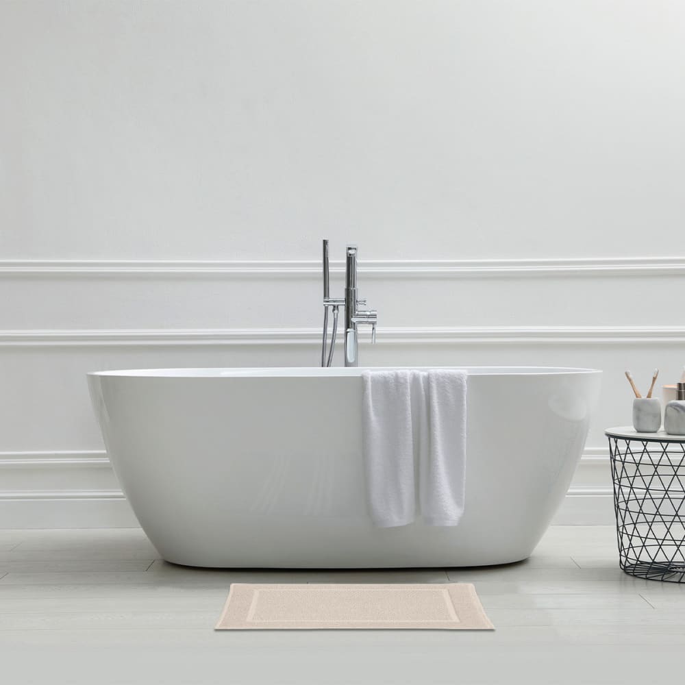 Tapis de bain uni coton éponge oeko-tex 50x70cm - Maisons du Monde