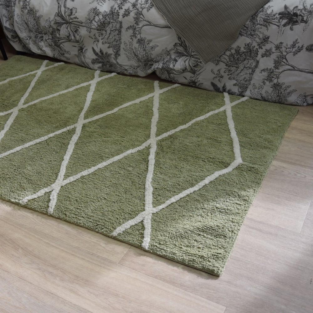 Tapis déco type berbère coton tufté 100x150cm — vue 3
