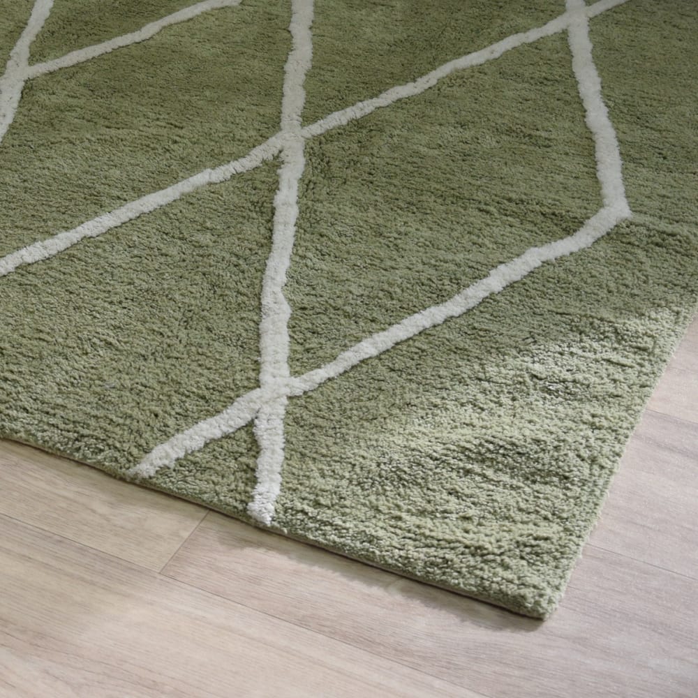 Tapis déco type berbère coton tufté 100x150cm — vue 4