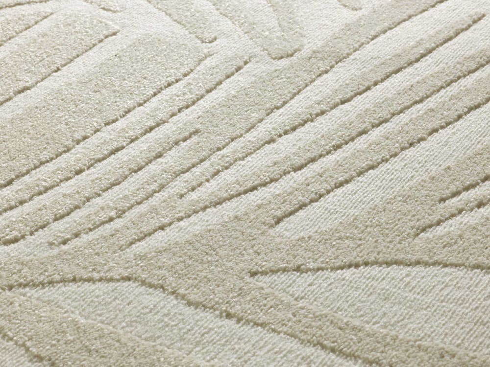 Tapis à relief botanique blanc/crème 80x150 cm — vue 4