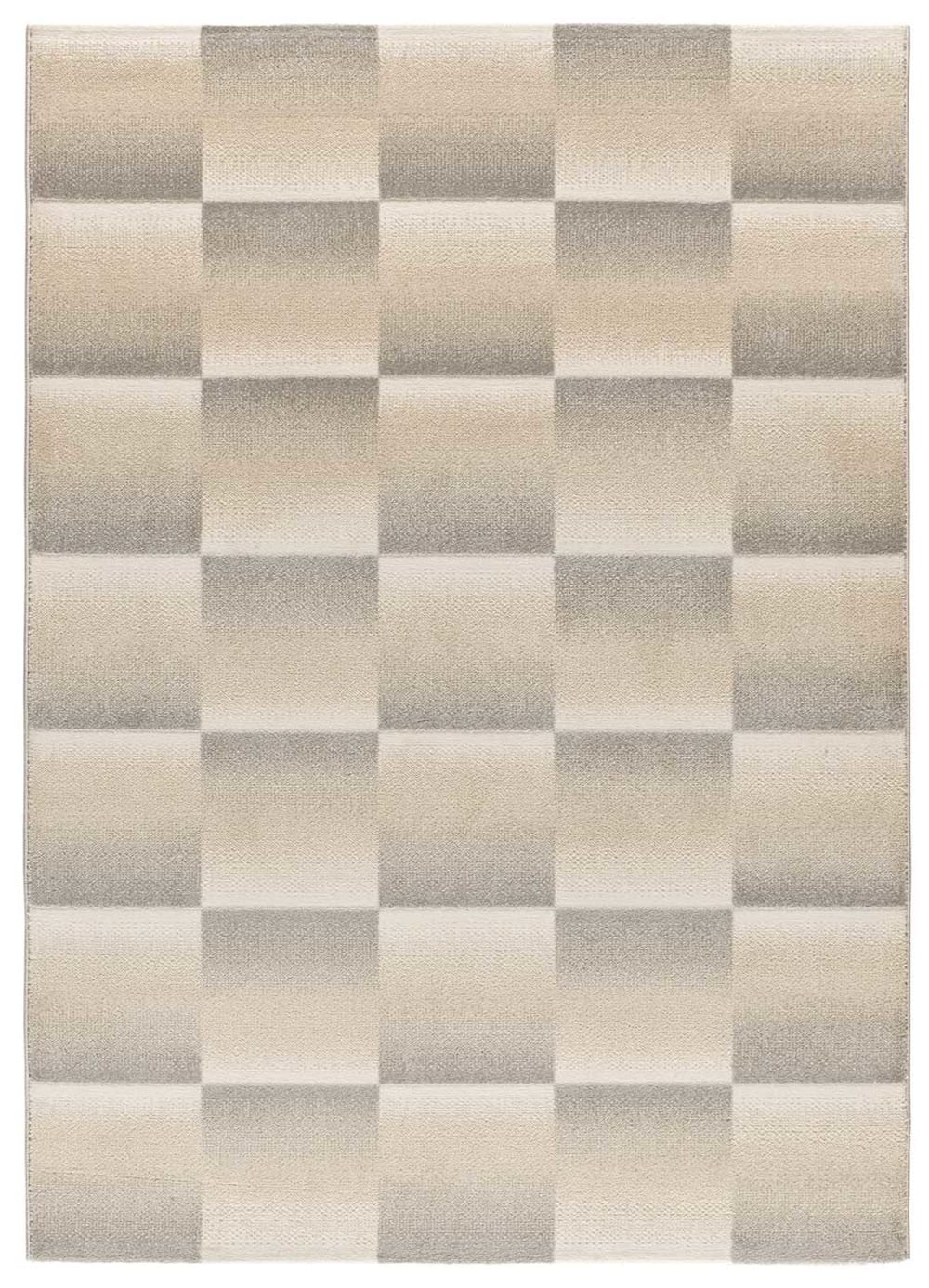 Tapis à relief géométrique gris/beige 80x150 cm