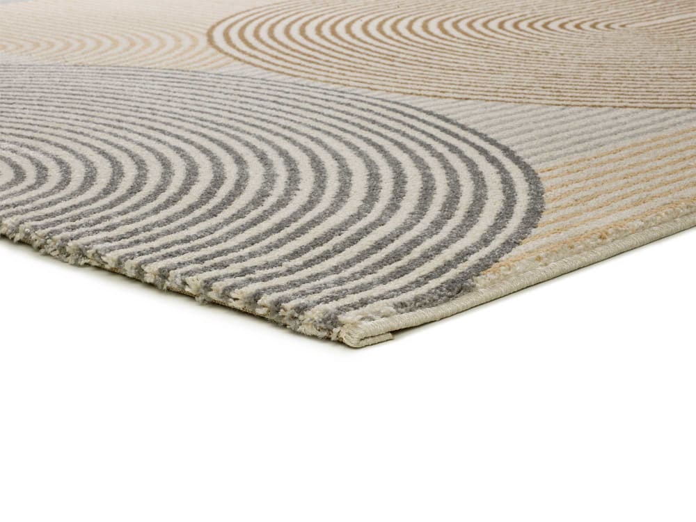 Tapis géométrique beige/gris 160x230 cm — vue 4
