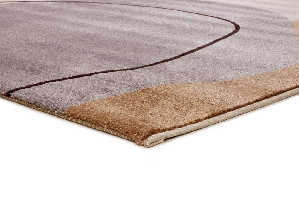 Tapis formes organiques beige/gris/marron 160x230 cm — vue 4