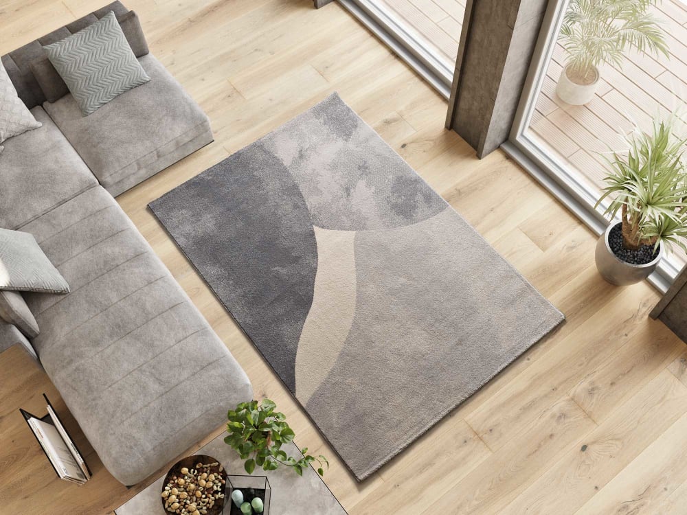 Tapis abstrait gris 160x230 cm — vue 3