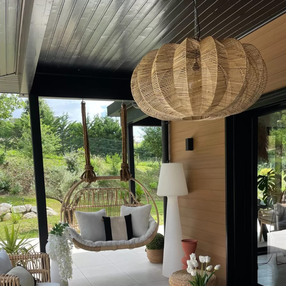Suspension naturelle XXL en rotin 47x100 — vue 4