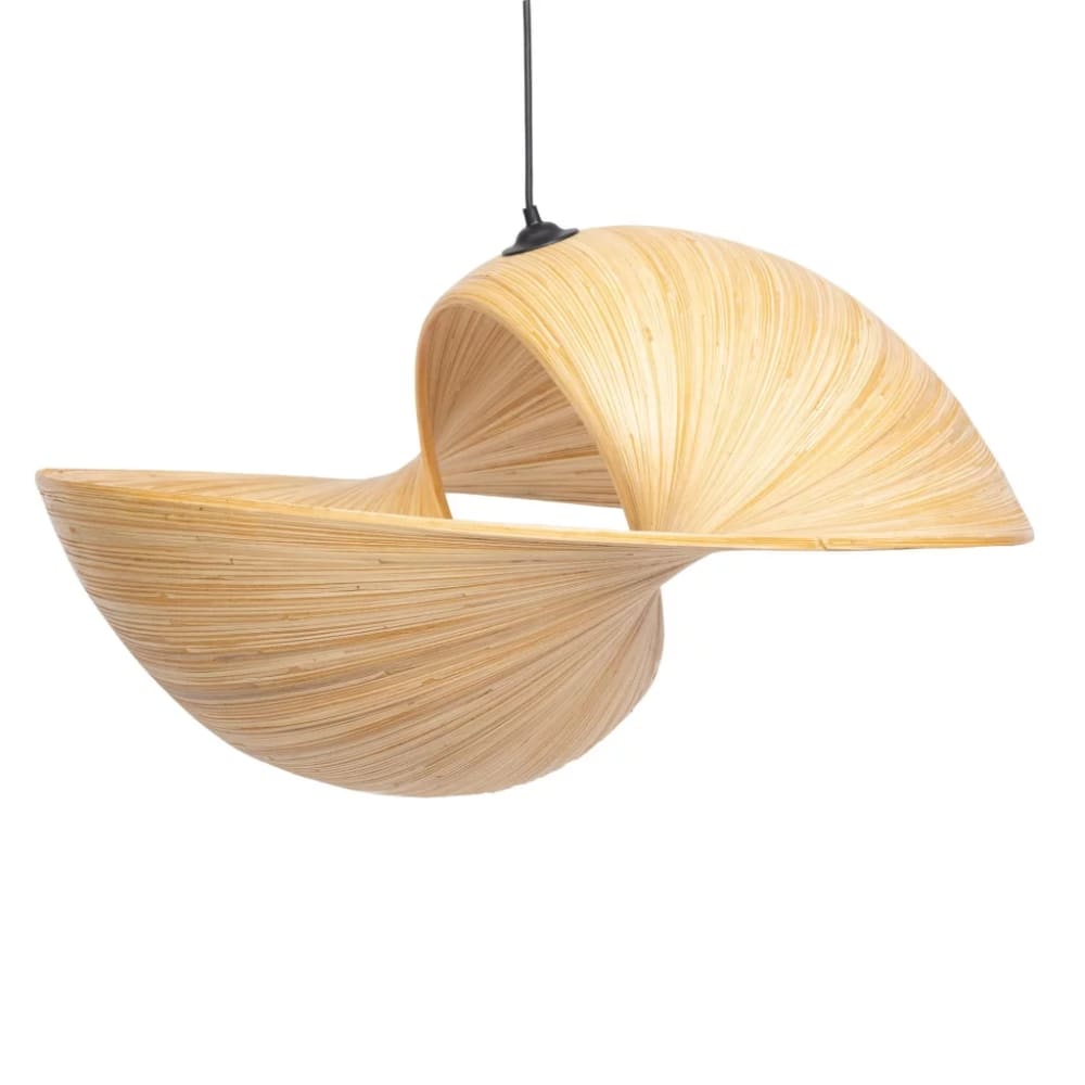 Suspension en bambou forme coquillage 38x70 — vue 3