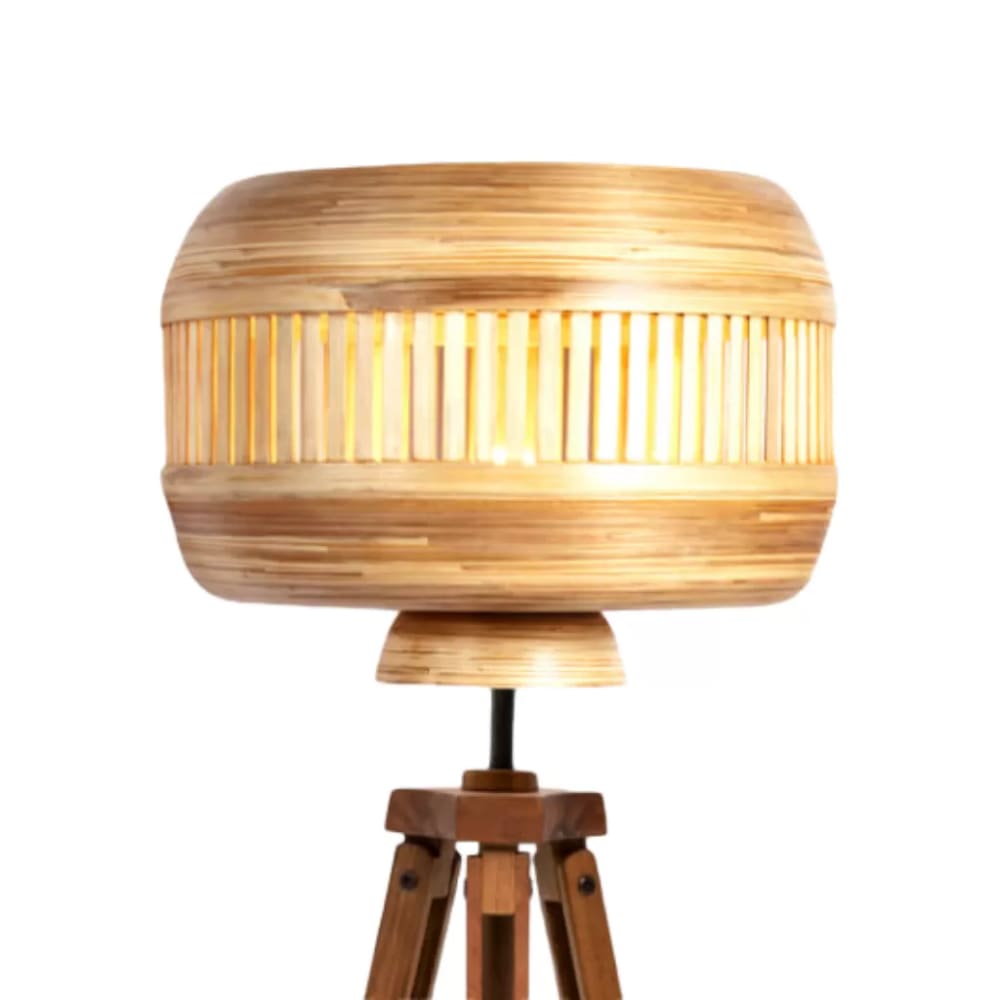 Lampadaire en teck et bambou H1m - Maisons du Monde