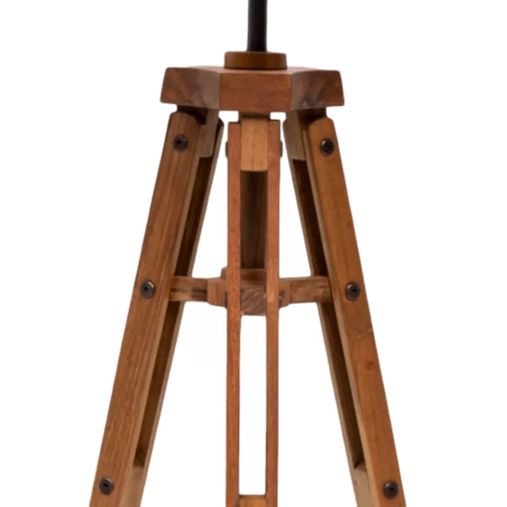 Lampadaire en teck et bambou H1m — vue 4