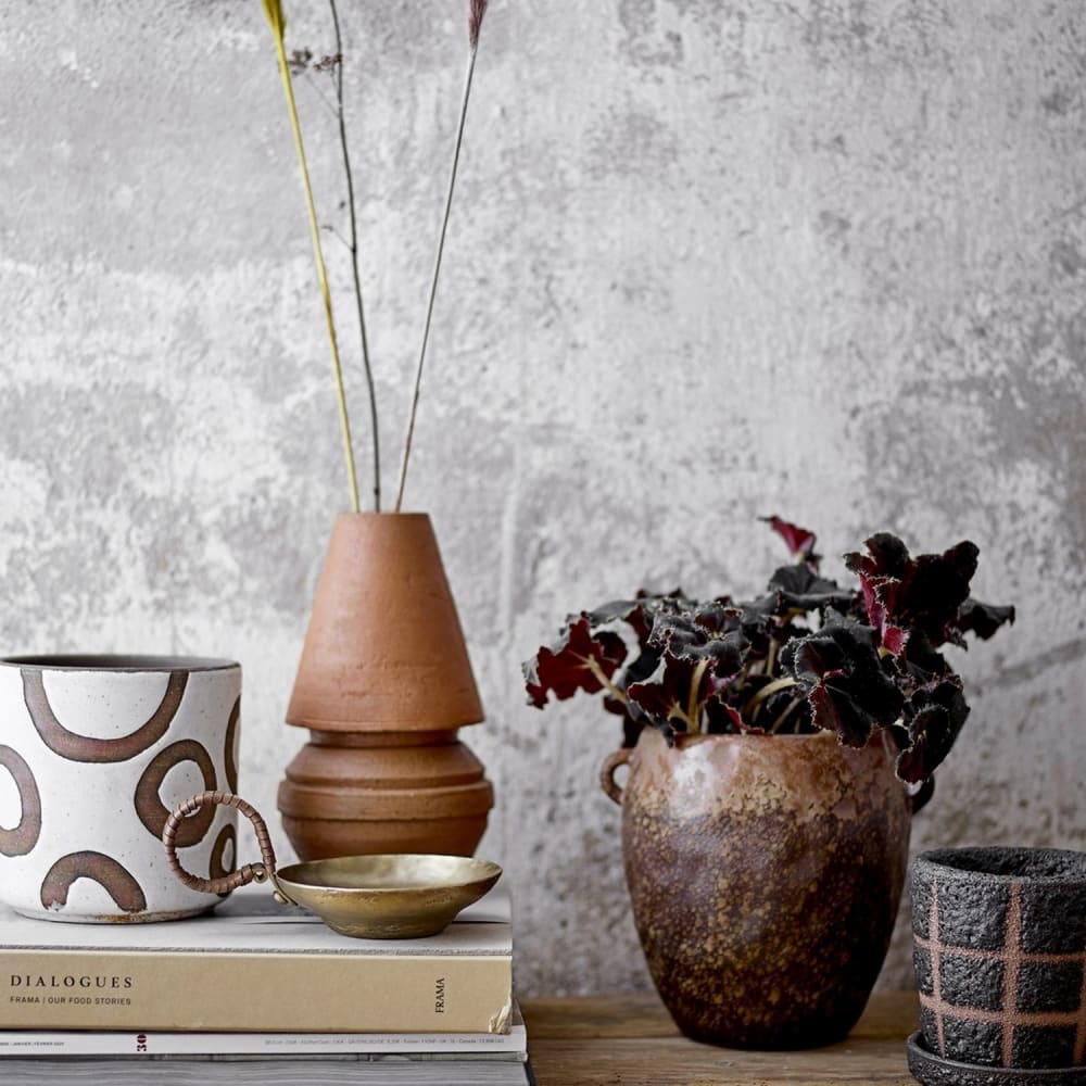 Vase terre cuite blanc 12x12 — vue 3