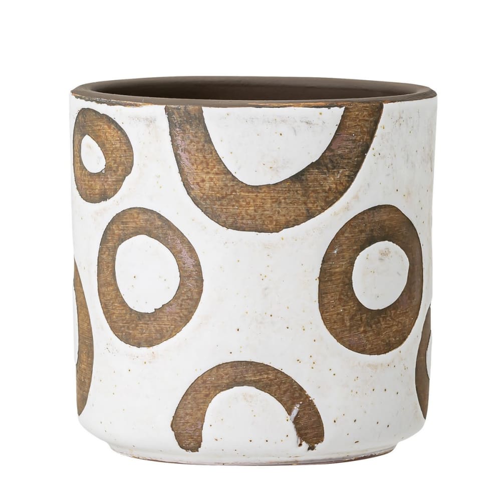 Vase terre cuite blanc 12x12 — vue 4