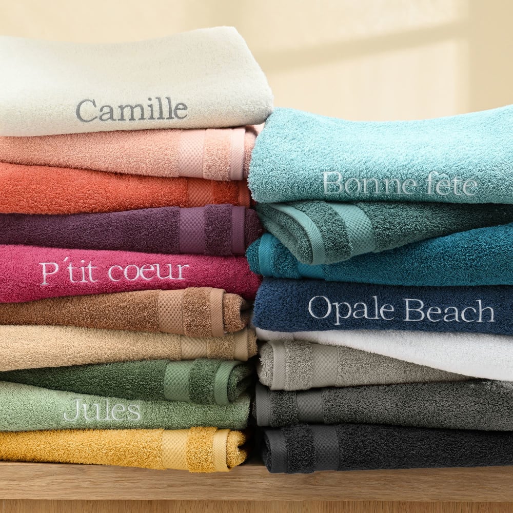 Drap de bain en coton 500 g/m² blanc 70x140cm