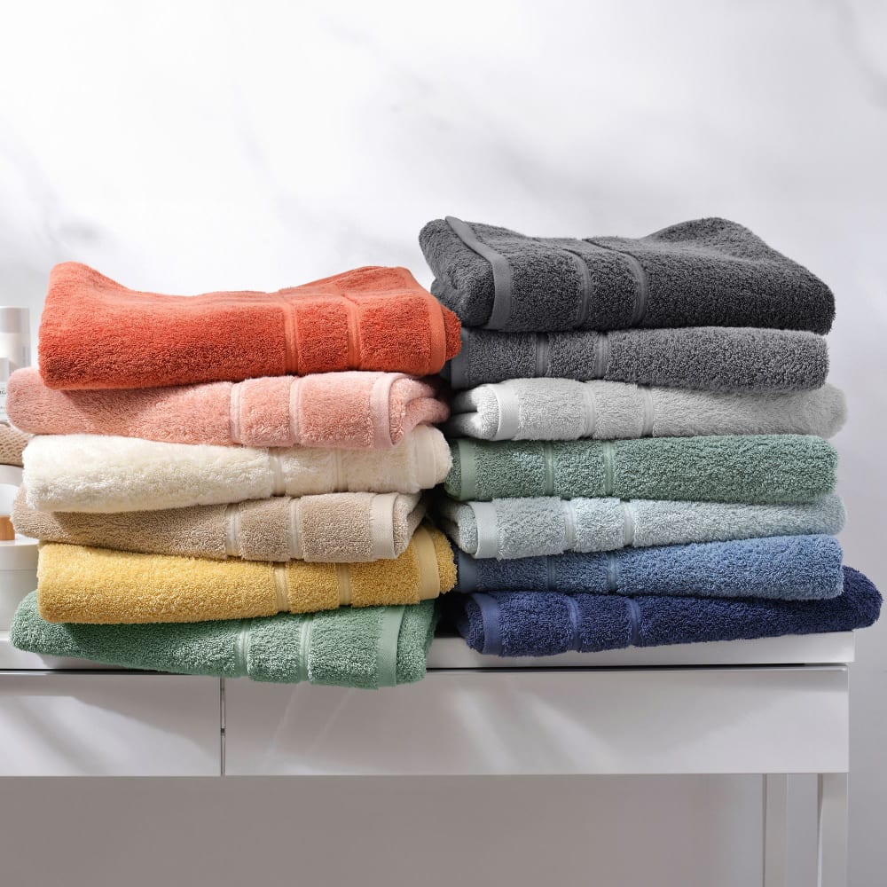 Drap de bain en coton violet indigo 100x150
