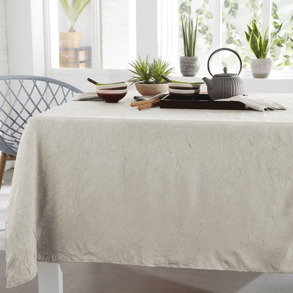 Lot de 3 serviettes de table 45x45 naturel en polyester