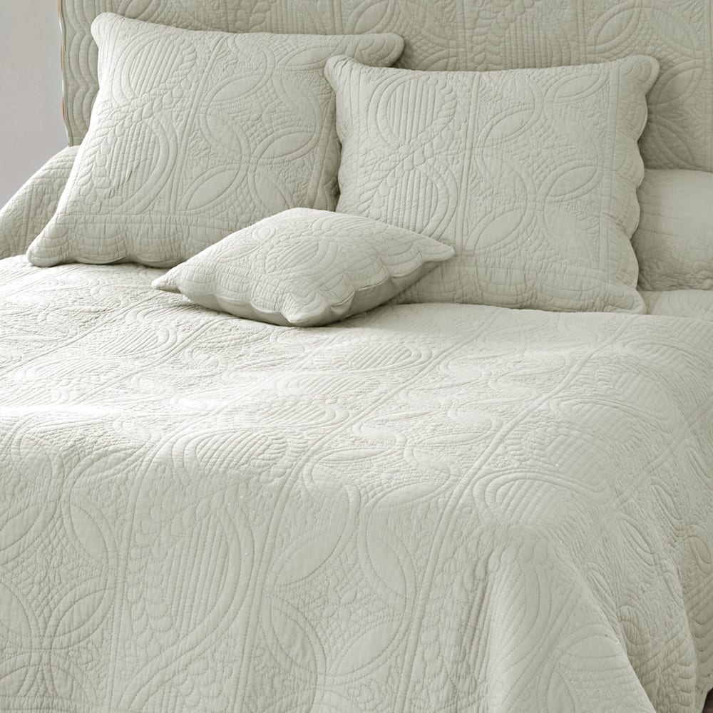 Housse de coussin en coton blanc écru 40x40cm